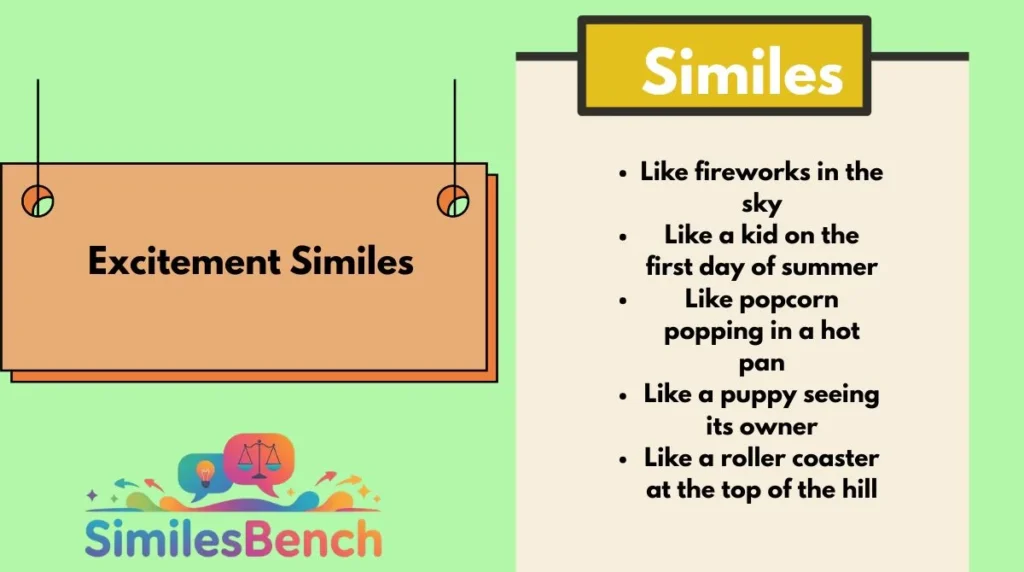 Excitement Similes