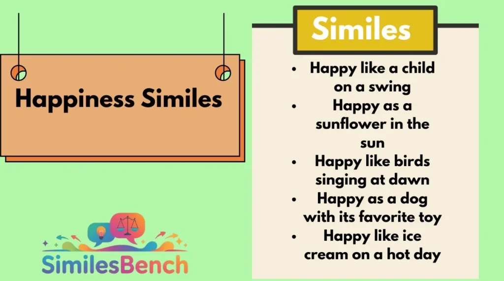 Happiness Similes