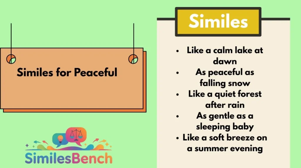 Similes for Peaceful