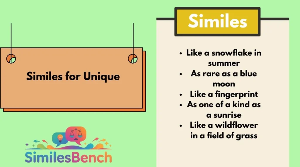 Similes for Unique
