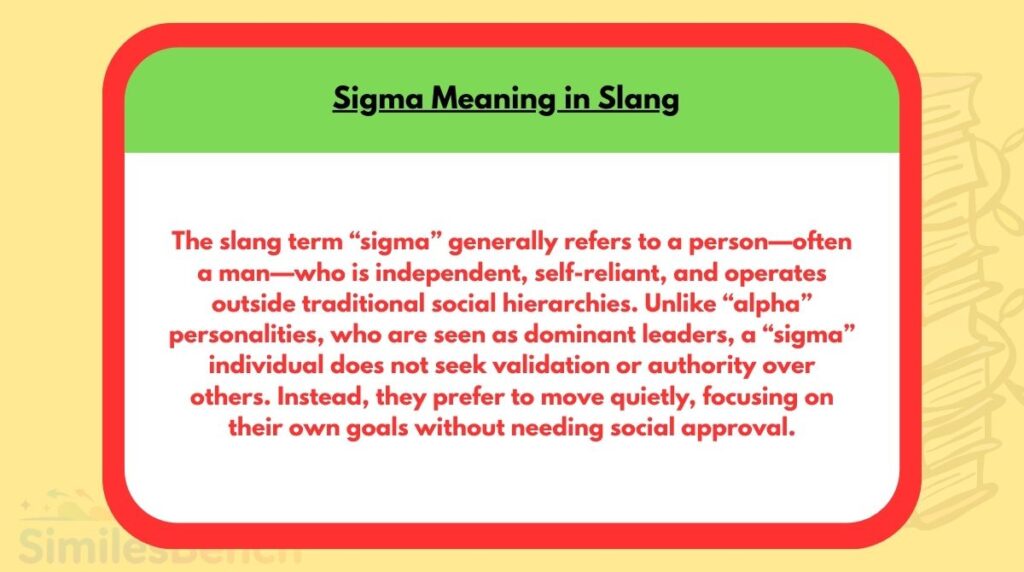 Sigma Meaning in Slang
