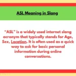 ASL Meaning in Slang