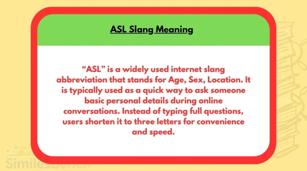 ASL Slang Meaning
