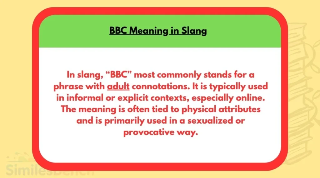 BBC Meaning in Slang