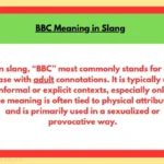 BBC Meaning in Slang