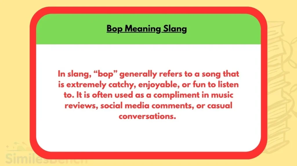 Bop Meaning Slang