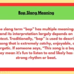 Bop Slang Meaning
