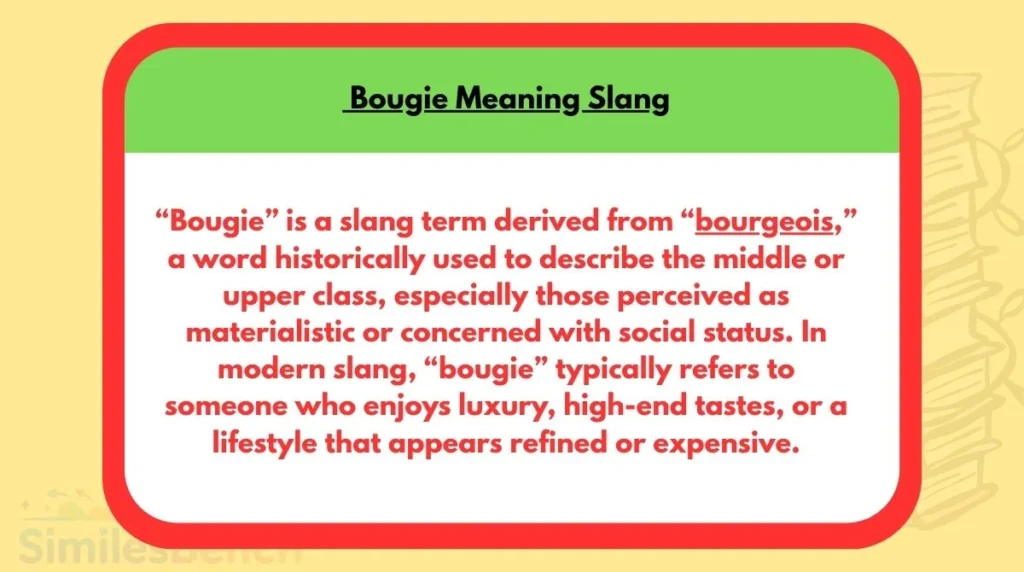 Bougie Meaning Slang