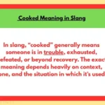 Cooked Meaning in Slang
