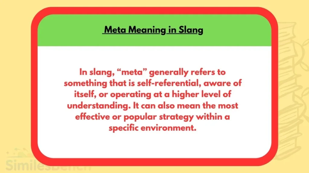 Meta Meaning in Slang
