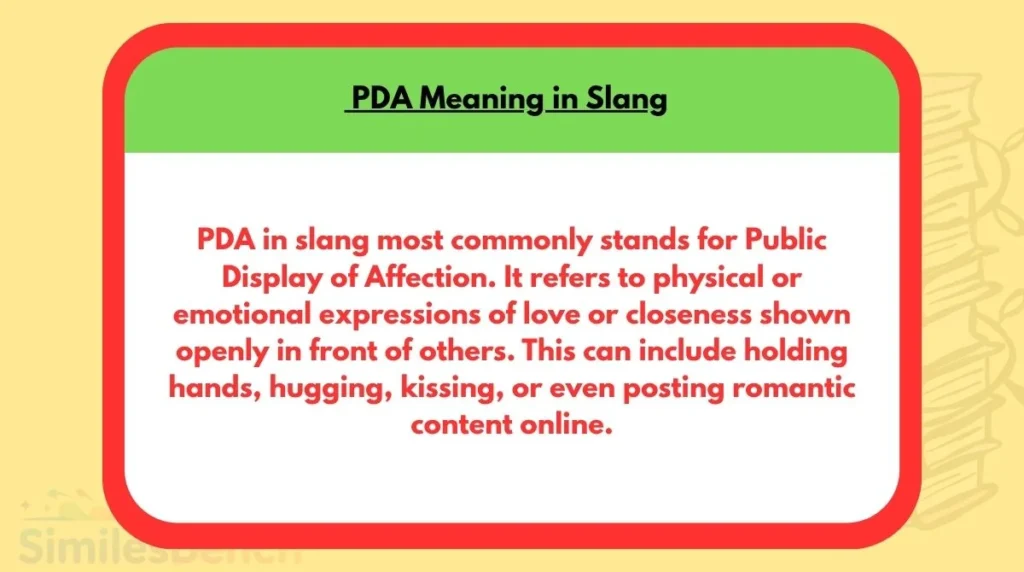 PDA Meaning in Slang