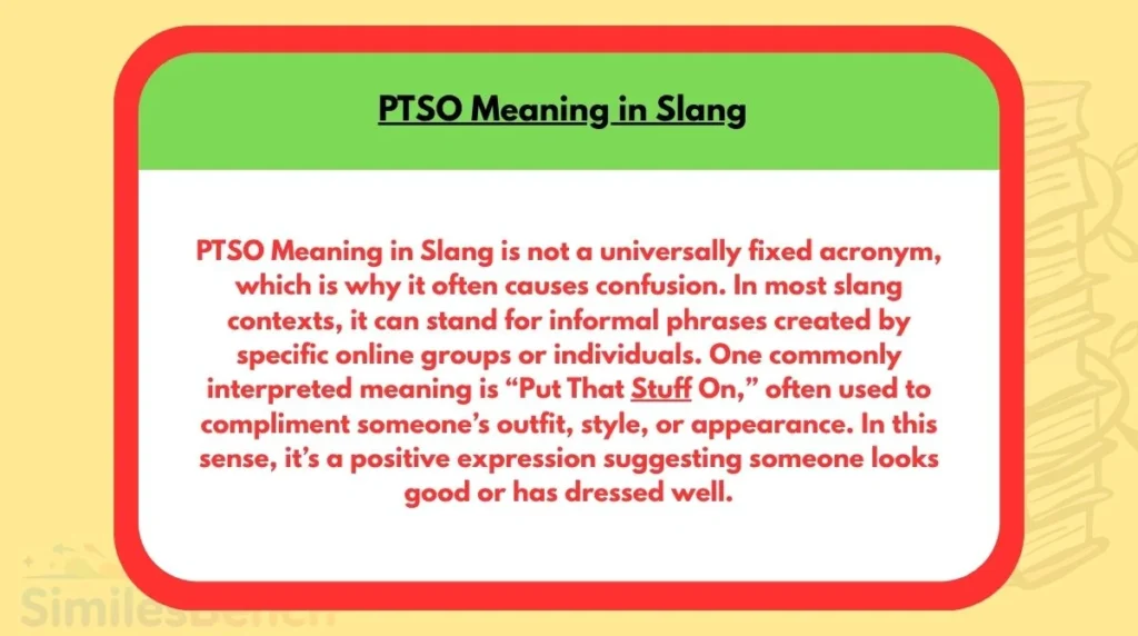 PTSO Meaning in Slang