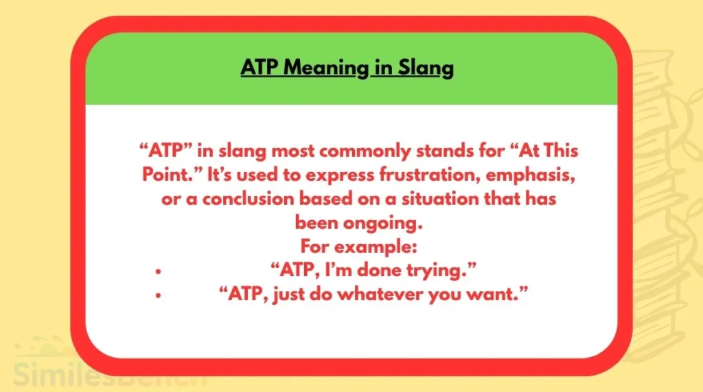ATP Meaning in Slang