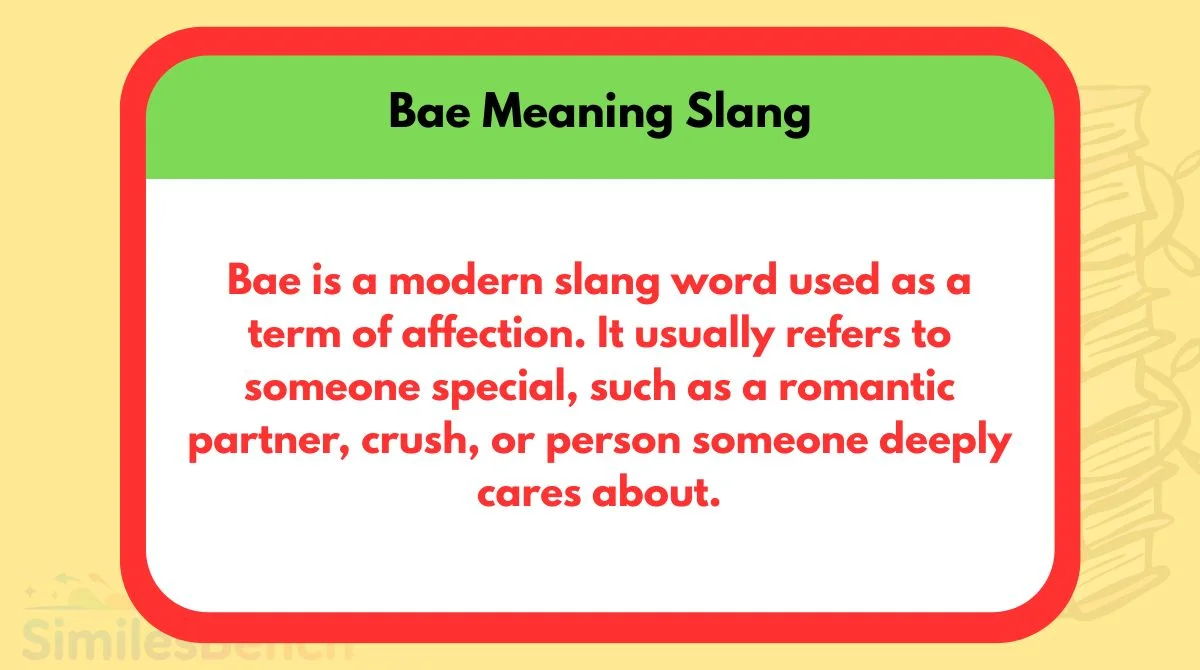 Bae Meaning Slang