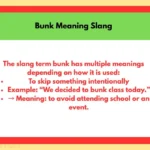 Bunk Meaning Slang