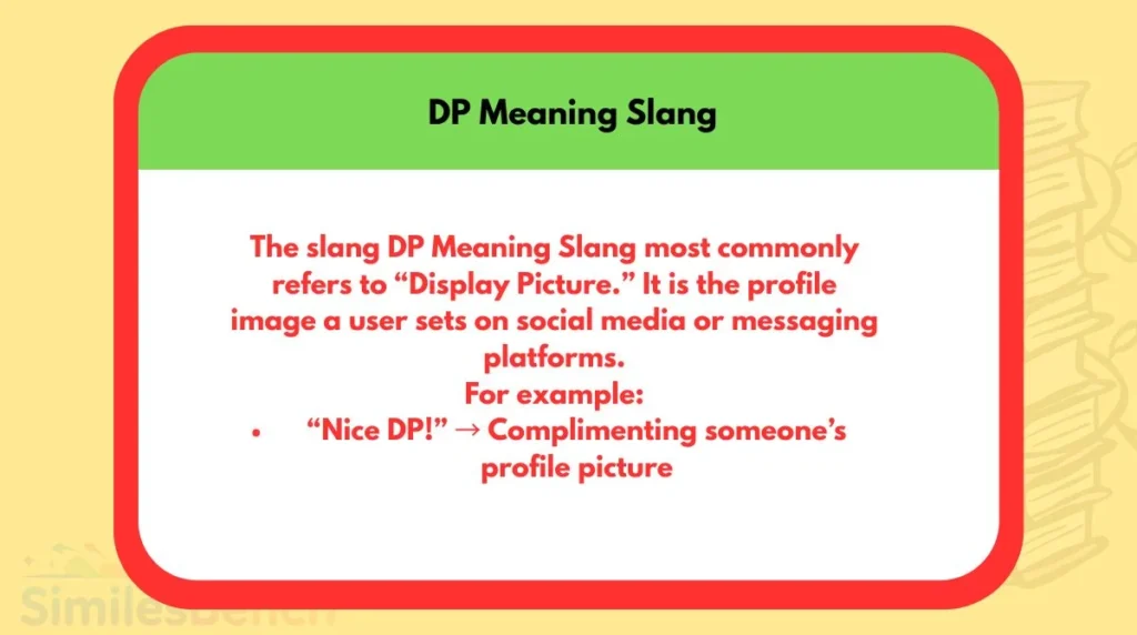 DP Meaning Slang