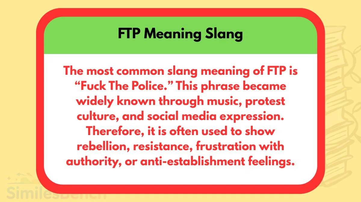 FTP Meaning Slang