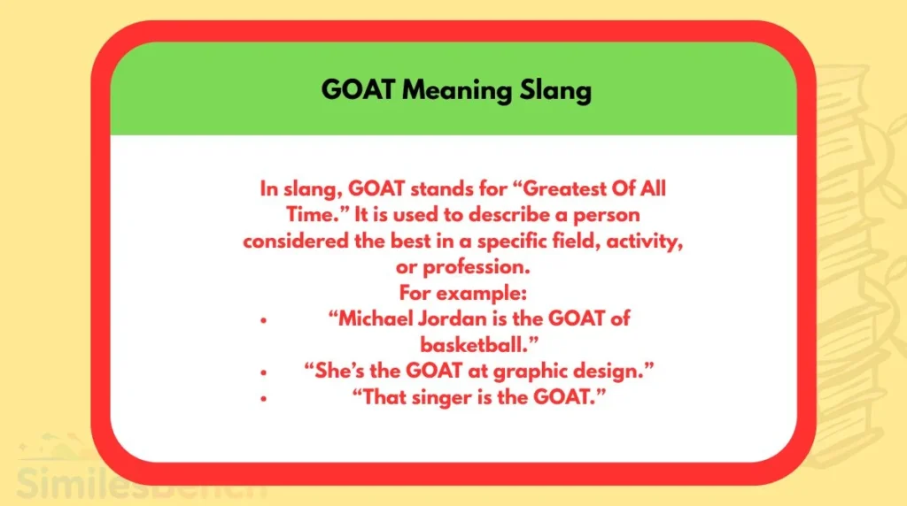 GOAT Meaning Slang