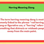 Herring Meaning Slang