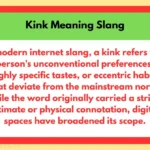 Kink Meaning Slang