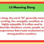 Lit Meaning Slang