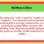 Mid Mean in Slang