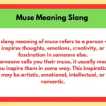 Muse Meaning Slang