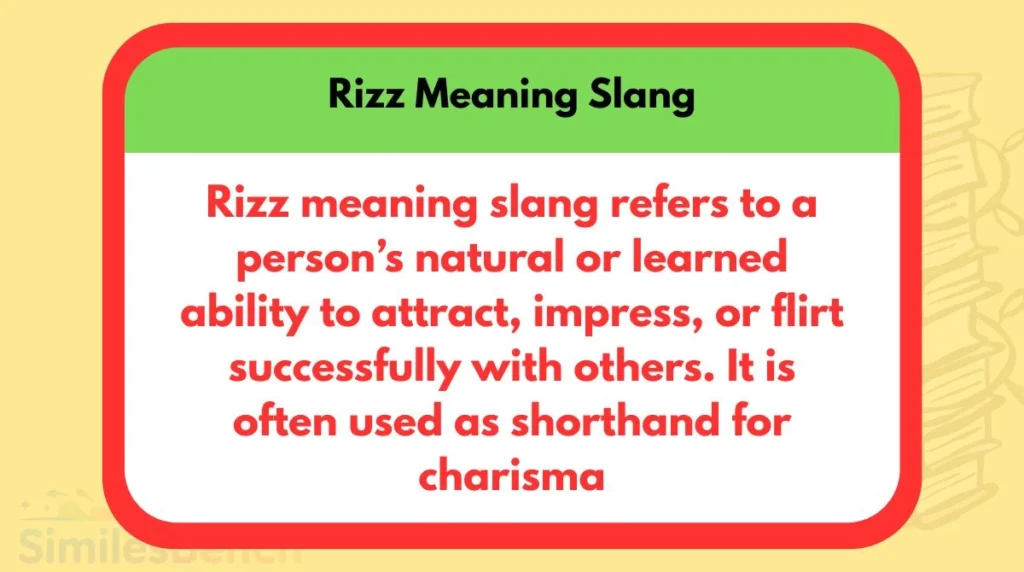 Rizz Meaning Slang