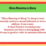 Slime Meaning in Slang