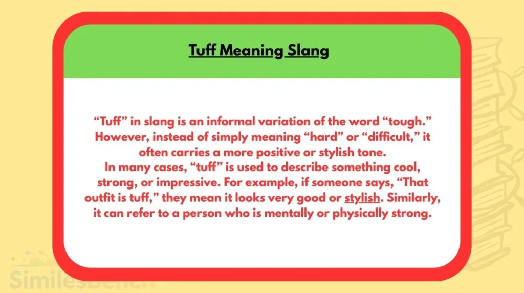 Tuff Meaning Slang