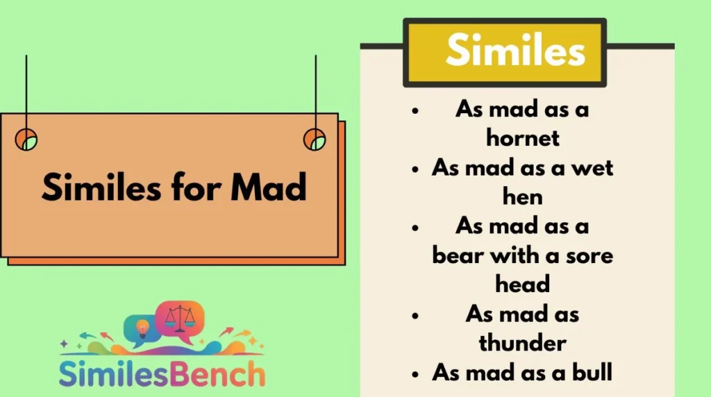 Similes for Mad
