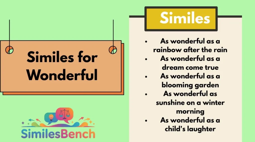Similes for Wonderful