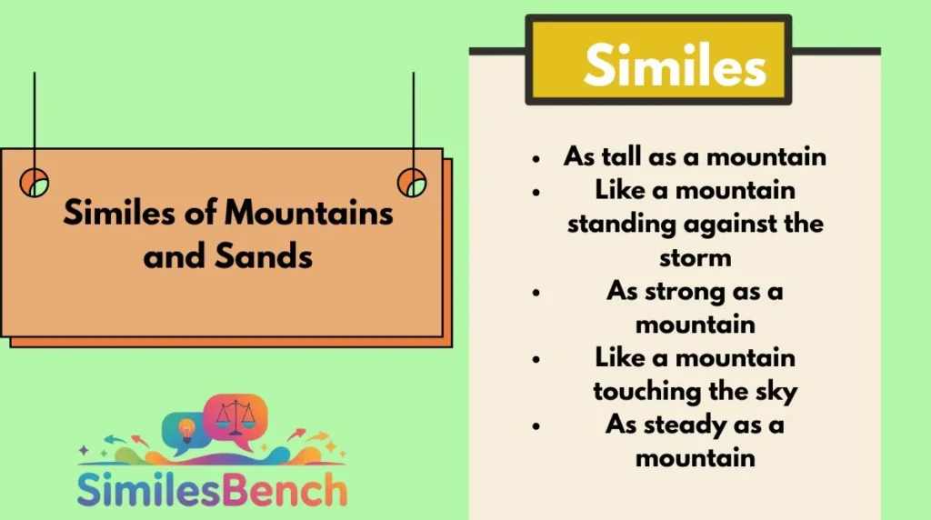 Similes of Mountains and Sands
