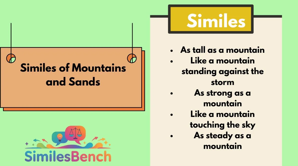 Similes of Mountains and Sands